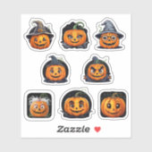 Halloween Stickers - Pompoenen (Vel)