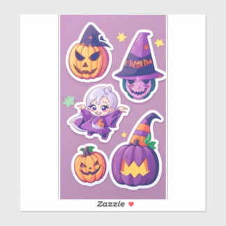 Halloween Stickers schedels, pompoen