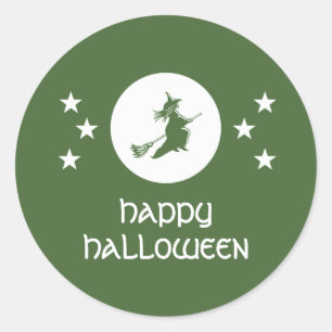Halloween-Stickers slaan, groen Ronde Sticker