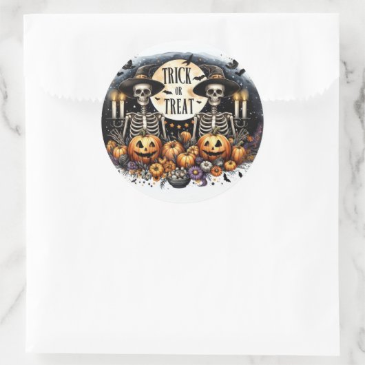 Halloween Stickers with Skeletons (Sac)
