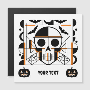 Halloween-stijl schedel, vleermuizen, spinnenwebbe