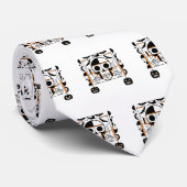 Halloween-stijl schedel, vleermuizen, spinnenwebbe stropdas (Opgerold)