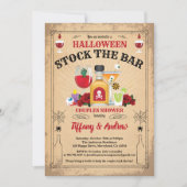 Halloween stock le bar couples douche invitation (Devant)