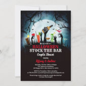 Halloween stock le bar invitation cocktail zombie (Devant)