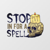 Halloween stop in voor een spelletje raamsticker (Vel)