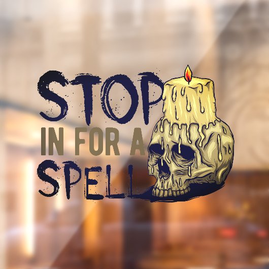 Halloween stop in voor een spelletje raamsticker (Vel 2)