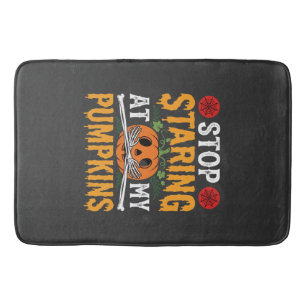 Halloween Stop met Staren naar Mijn Pompoenen Ontw Badmat