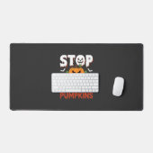 Halloween Stop met Starend naar Mijn Pompoenen Bureaumat (Keyboard & Muis)