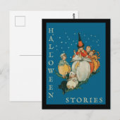 Halloween Storytime Little Witch Black Cat Briefkaart (Voorkant / Achterkant)