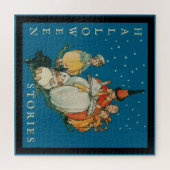  Halloween Storytime Little Witch Black Cat Legpuzzel (Horizontaal)