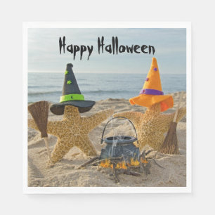Halloween Strand Zeesterren Heksen Servet