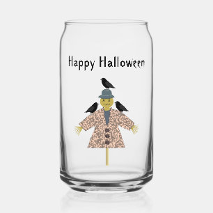 Halloween Straw Scarecrow en Ravens Custom Blikvorm Glas