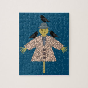 Halloween Straw Scarecrow en Ravens Legpuzzel