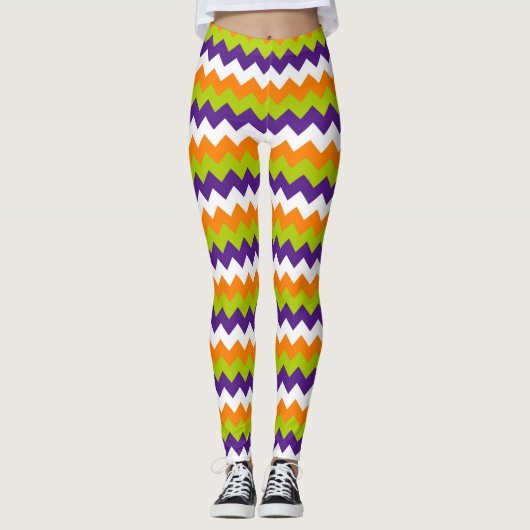 Halloween streep Leggings (Voorkant)