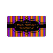 Halloween strepen ook etiket (Voorkant)