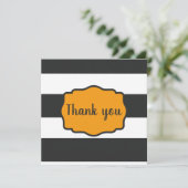 Halloween striped "Dankuwel" Kaart (Staand voorkant)