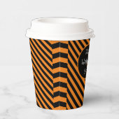 Halloween Stripes Papieren Bekers (Rechts)