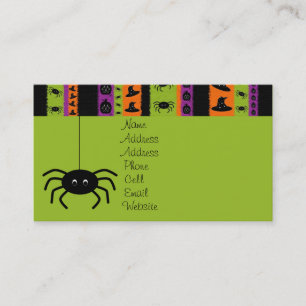 Halloween Stripes-profielkaart Visitekaartje