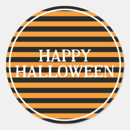 Halloween Stripes Ronde Sticker