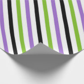 Halloween Stripes - Vet diagonaal patroon Cadeaupapier (Hoek)