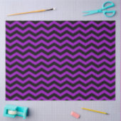 Halloween Style | Paarse zwarte Chevron Stripes Tissuepapier (Craft)