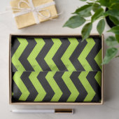 Halloween Style | Peridot Green Black Chevron Tissuepapier (Geschenk)