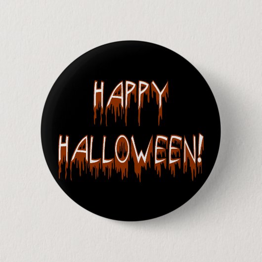 Halloween Suffering Text Ronde Button 5,7 Cm (Voorkant)