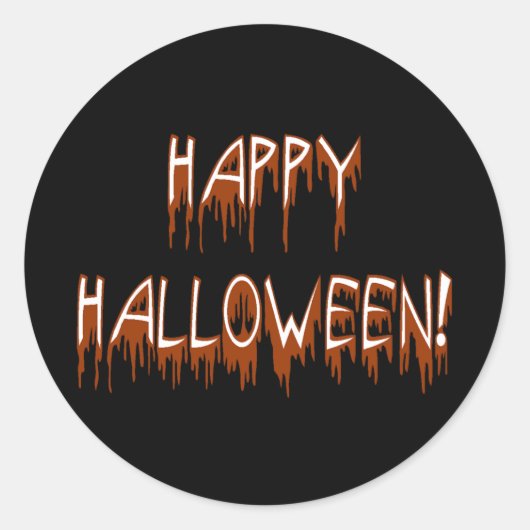Halloween Suffering Text Ronde Sticker (Voorkant)