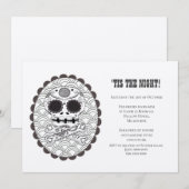 Halloween Sugar Skull in Crossbone Kraft Kaart (Voorkant / Achterkant)