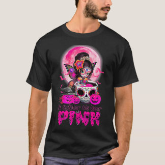 Halloween Sugar Skull In oktober Draag we roze Bre T-shirt