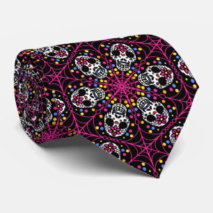Halloween sugar skulls necktie stropdas