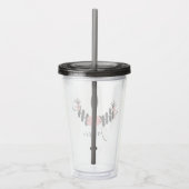 Halloween Suiker Schedel Half Script Monogram Acryl Drinkbeker (Rechts)