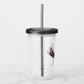 Halloween Suiker Schedel Half Script Monogram Acryl Drinkbeker (Voorkant)
