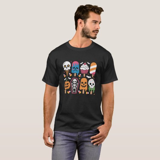Halloween Summer Popsicle Halloween Ice Cream Summ T-shirt (Voorkant volledig)