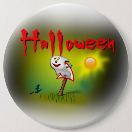 Halloween Sunshine Ghost - Ronde Button 6,0 Cm (Voorkant)