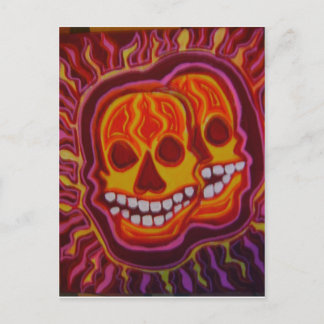 Halloween Super Skulls Briefkaart