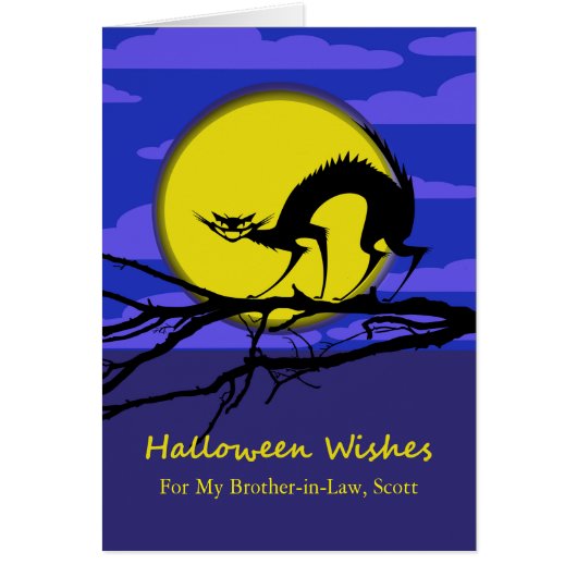 Halloween sur mesure pour Frère en Droit, Chat (Devant)