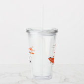 Halloween Surfer Ghost zwart Acryl Drinkbeker (Rechts)