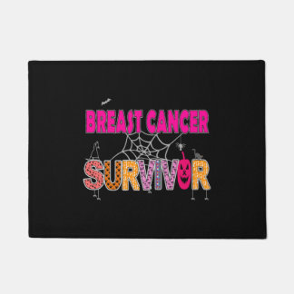 Halloween Survivor voor borstkanker bewustzijn Deurmat