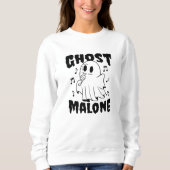 Halloween Sweatshirt Ghost Malone Schattige Funny (Voorkant)