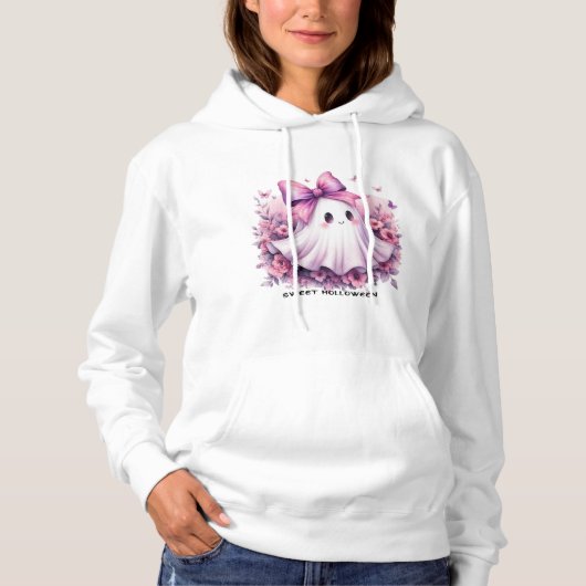 Halloween Sweatshirt, Vrouwen Schattige Spooky Sei Hoodie (Voorkant)