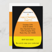 Halloween Sweet Candy Corn Fête Invitations (Devant / Derrière)