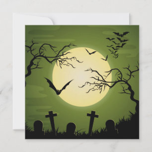 Halloween Sweet Sixteen Slimy Green Black Bats Kaart