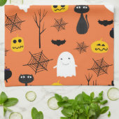 Halloween Symbols background Theedoek (Gevouwen)