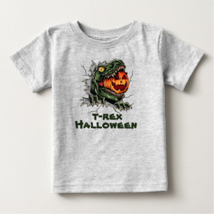 Halloween T-rex kop eet Halloween pomkin