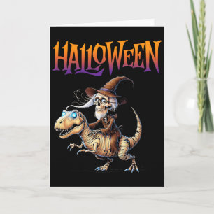 Halloween T-rex skeletrit Kaart