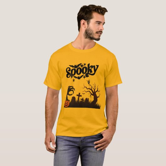 Halloween T-Shirt for Men – Ghost & Scary design (Devant entier)