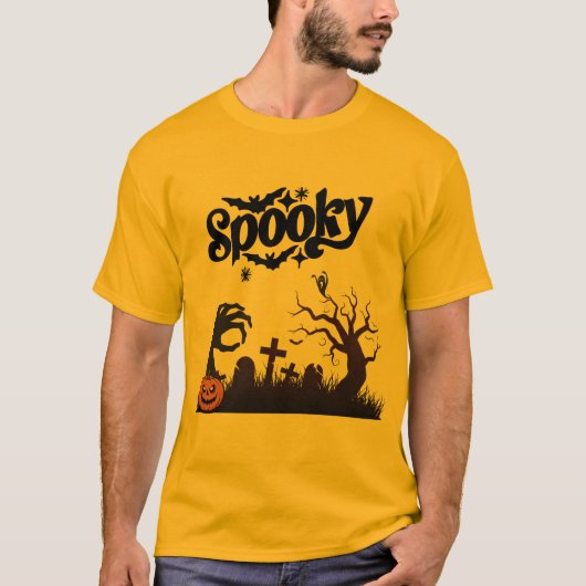 Halloween T-Shirt for Men – Ghost & Scary design (Devant)