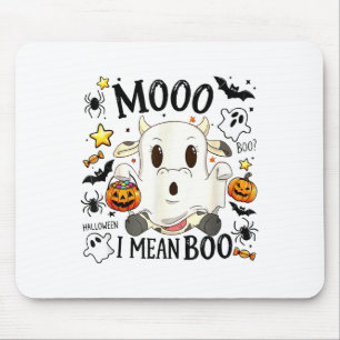 Halloween T-shirt Funny Moo Ik bedoel Boo Schattig Muismat