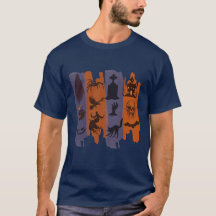 Halloween T-shirt – horroriconen collage